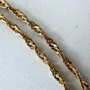 ⭐️ Dainty Gold Tone Singapore Chain Necklace